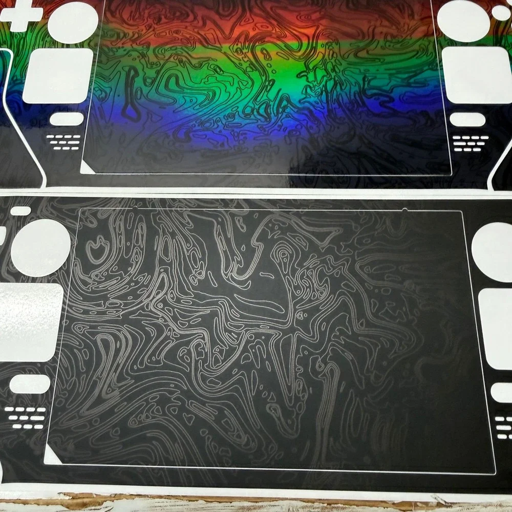 2 sets Dbrand Steam Deck Console Skin Triple Black Holographic  Decal